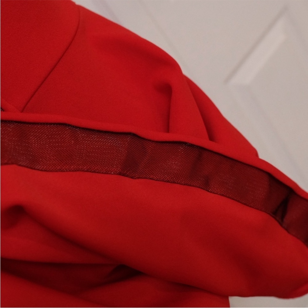 B Darlin Red Fit & Flare Bow Back Mini Dress | Cherry Girl Valentine NYE Size 9 - Picture 6 of 13